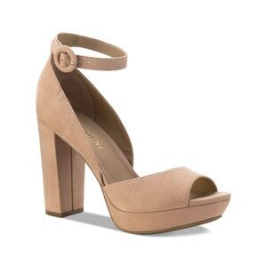 SUN STONE Womens Beige Goring Reeta Round Toe Block Heel Heeled Sandal 10 M